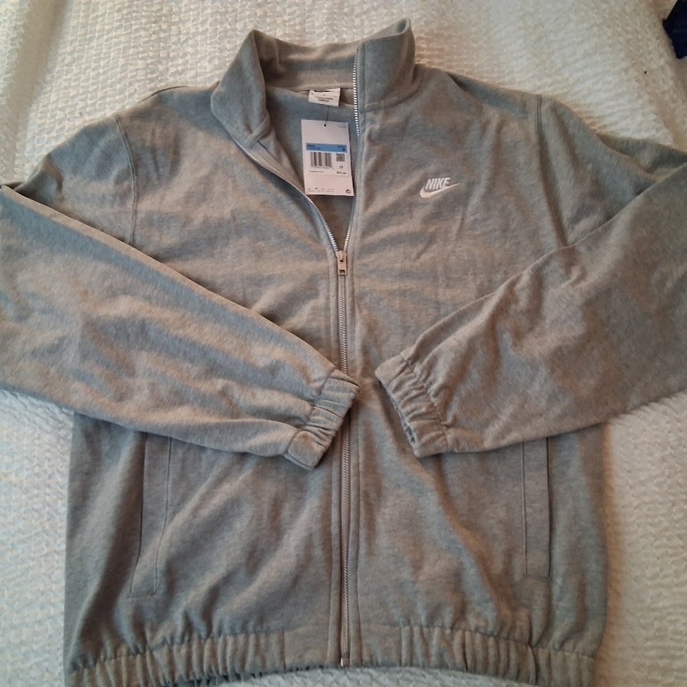Nike Sportswear Club Full Zip Sweatshirt Mens Grey FQ3426-063